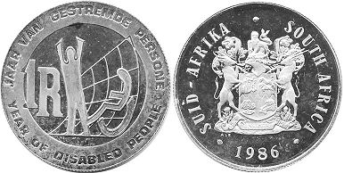 coin South Africa 1 rand 1986