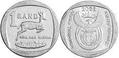 coin South Africa 1 rand 2006