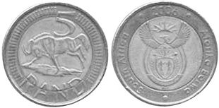 coin South Africa 5 rand 2006