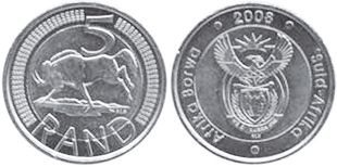 coin South Africa 5 rand 2008