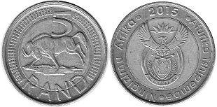 coin South Africa 5 rand 2015