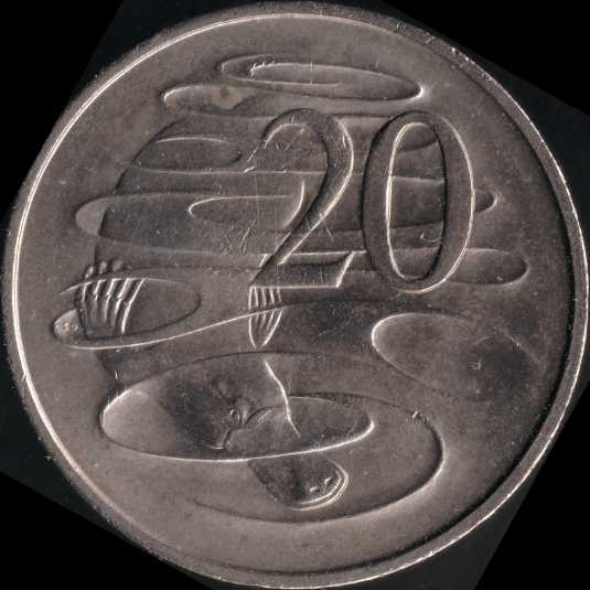 Reverse of 1966 20c coin