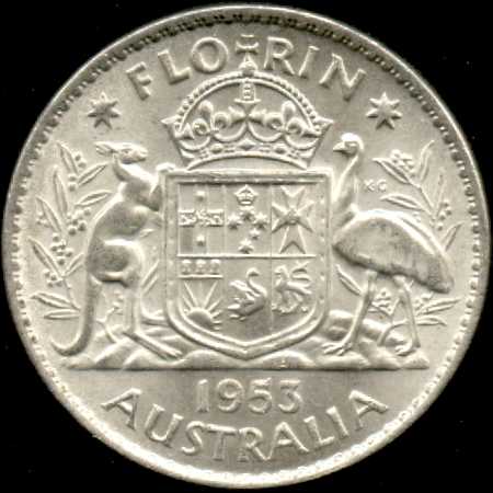 Australian florin 1953 varieties