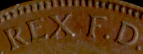 Curved-base lettering on a 1935 ½d obverse