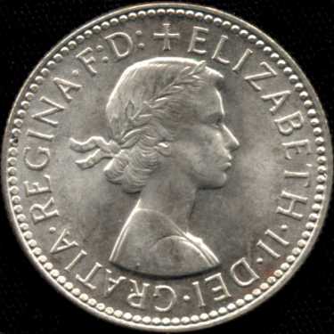 Obverse 6 shilling