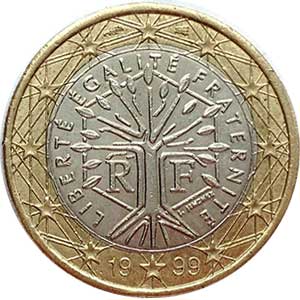 1 euro 1999 France
