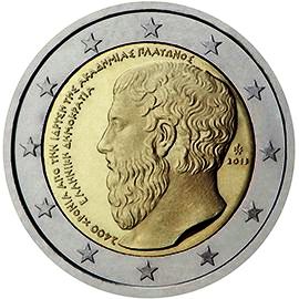 coin 2 euro 2013 Greece_Plato coin 2 euro 2013 Greece_Plato