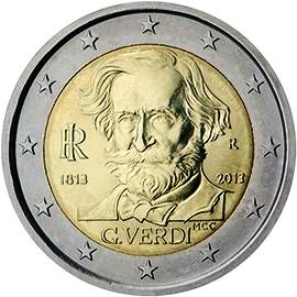 coin 2 euro 2013 Italy_Verdi coin 2 euro 2013 Italy_Verdi