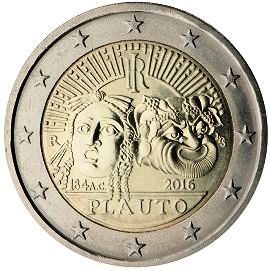 coin 2 euro 2016 italy_plauto_270 coin 2 euro 2016 italy_plauto_270