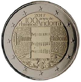 coin 2 euro 2017 Andorra_100years coin 2 euro 2017 Andorra_100years