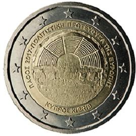 coin 2 euro 2017 Cyprus_Paphos coin 2 euro 2017 Cyprus_Paphos
