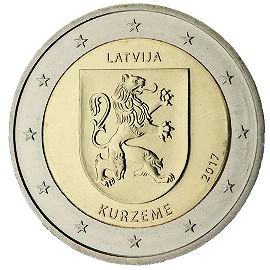 coin 2 euro 2017 Latvia_Kurzeme coin 2 euro 2017 Latvia_Kurzeme