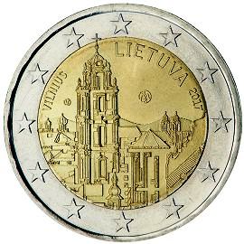 coin 2 euro 2017 Lithuania_Vilnius coin 2 euro 2017 Lithuania_Vilnius