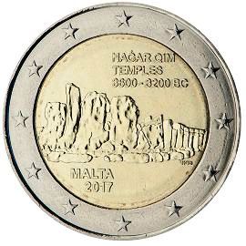 coin 2 euro 2017 Malta_Hagar_Qim coin 2 euro 2017 Malta_Hagar_Qim