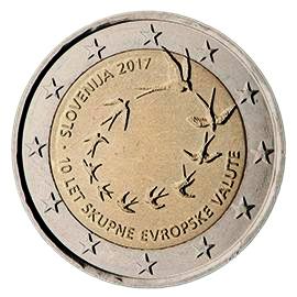 coin 2 euro 2017 slovenia_anniversary coin 2 euro 2017 slovenia_anniversary