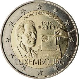 coin 2 euro 2019 lu_100anni_uni_suffrage coin 2 euro 2019 lu_100anni_uni_suffrage