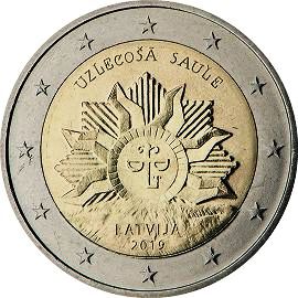 coin 2 euro 2019 lv_rising_sun coin 2 euro 2019 lv_rising_sun