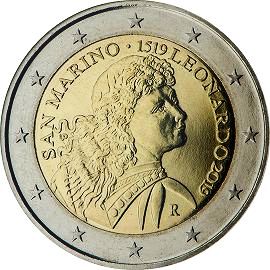 coin 2 euro 2019 sm_500annivdeathLeoDV coin 2 euro 2019 sm_500annivdeathLeoDV