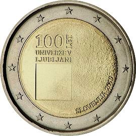 coin 2 euro 2019 sv_100anni_university_ljublja coin 2 euro 2019 sv_100anni_university_ljublja