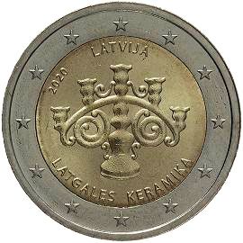 coin 2 euro 2020 lv_latgalian_ceramics coin 2 euro 2020 lv_latgalian_ceramics