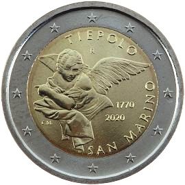 coin 2 euro 2020 sm_250giambattista_tiepolo coin 2 euro 2020 sm_250giambattista_tiepolo