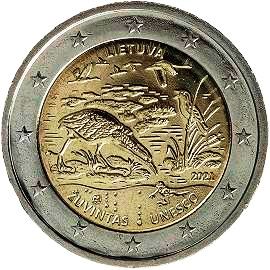 coin 2 euro 2021 lt_unesco_zuvintas coin 2 euro 2021 lt_unesco_zuvintas