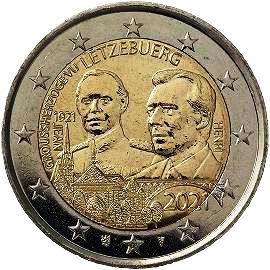 coin 2 euro 2021 lu_grand_duc_anniversary coin 2 euro 2021 lu_grand_duc_anniversary