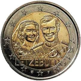 coin 2 euro 2021 lu_mariage_duke_henry coin 2 euro 2021 lu_mariage_duke_henry