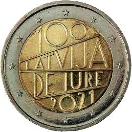 coin 2 euro 2021 lv_100_anniversary_iure coin 2 euro 2021 lv_100_anniversary_iure