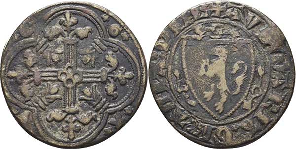 Rechenpfennig france ave maria shield  Löwe