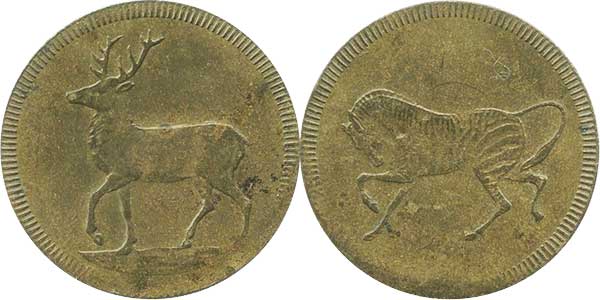 Spielgeld Hirsch und Zebra
