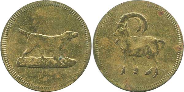 Spielgeld Hund und Steinbock