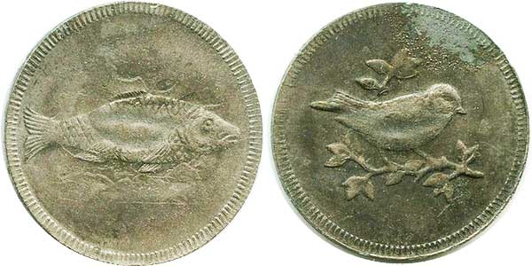 Spielgeld Fisch und Vogel