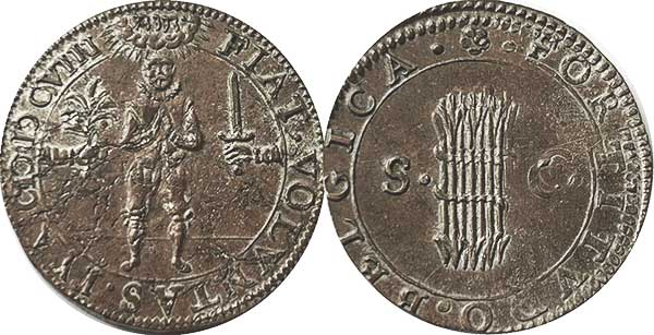 Rechenpfennig Niederlande dordrecht fortitvdo belgica.