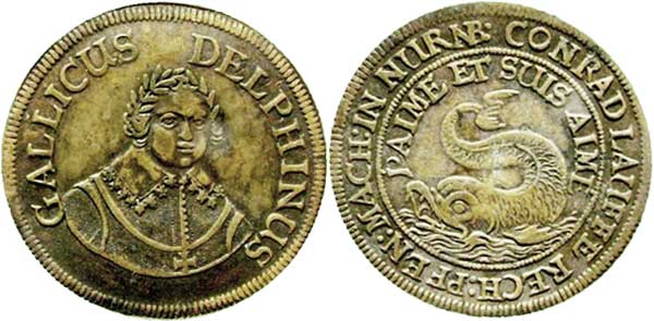 Rechenpfennig Gallicus Delphinus
