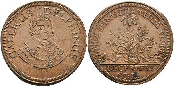 Rechenpfennig Gallicus Delphinus