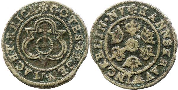 Rechenpfennig hans krauwinckel gotes segen