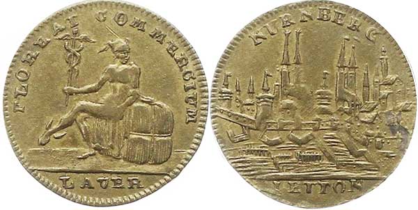 Rechenpfennig nuremberg gloria