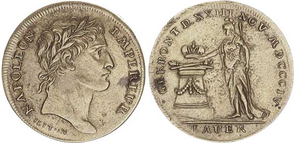 Rechenpfennig nuremberg lauer napoleon gekront
