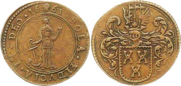 Rechenpfennig Spanische Niederlande brusseles sola-fidvcia