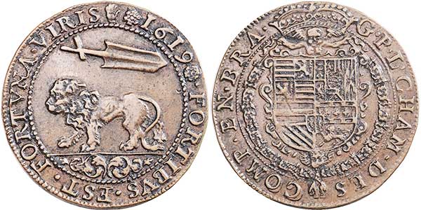 Rechenpfennig Spanische Niederlande fortibvs