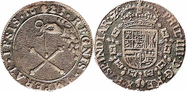 Rechenpfennig Spanische Niederlande regnis imperat