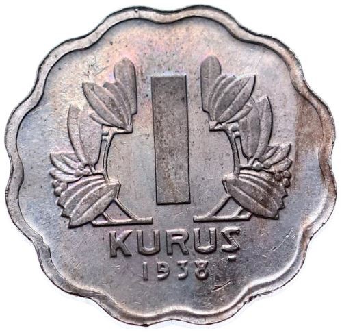 1 kurus 1938 Obverse