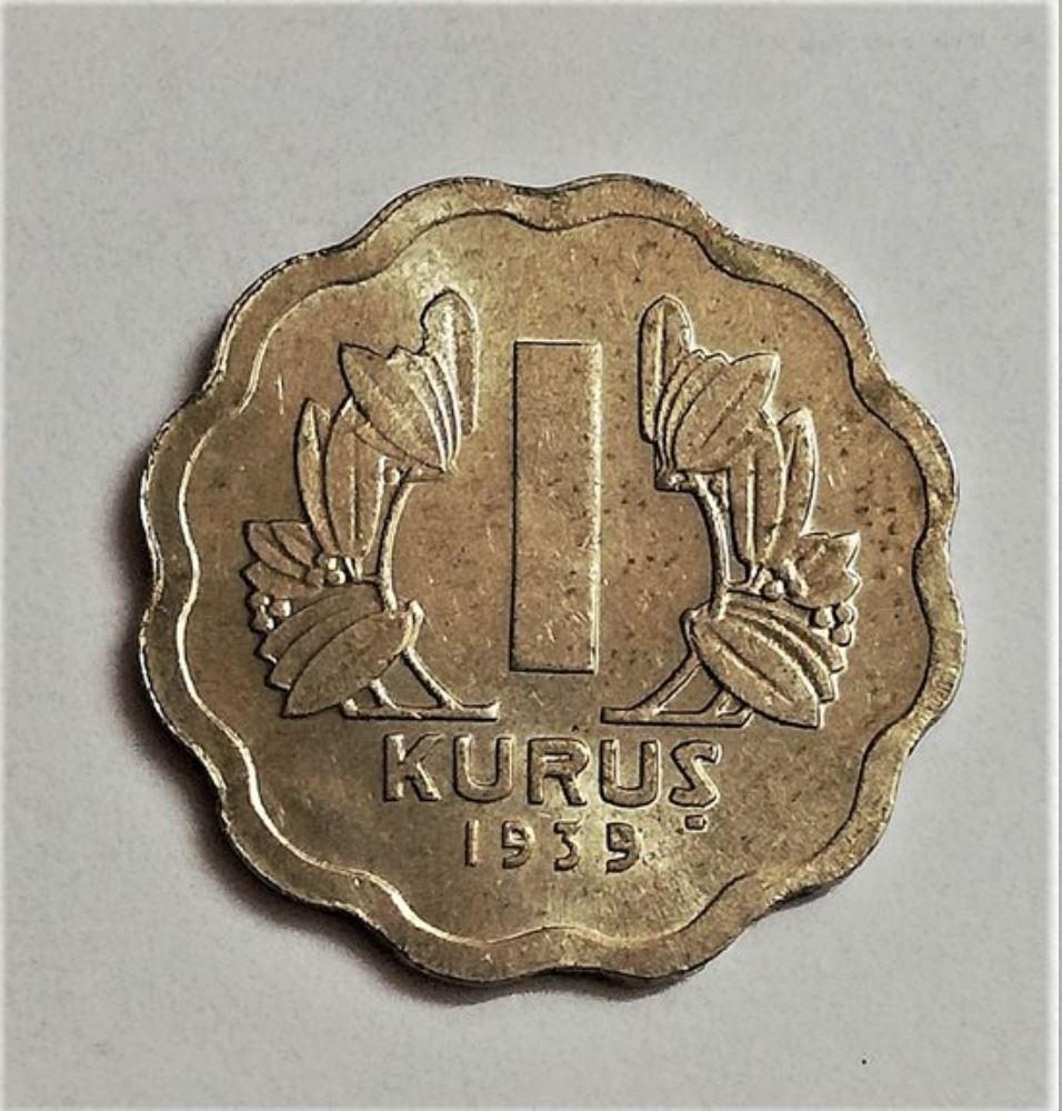 1 kurus 1939 Reverse