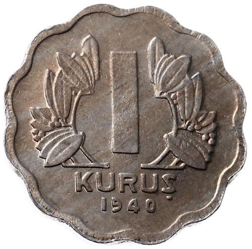 1 kurus 1940 Obverse