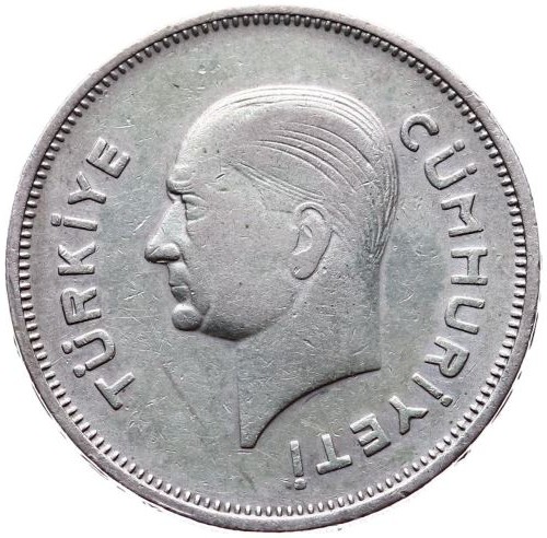 1 Lira 1937 Reverse