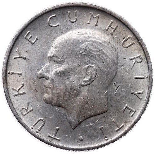1 Lira 1957 Reverse