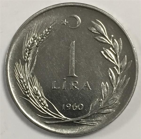1 Lira 1960 Obverse