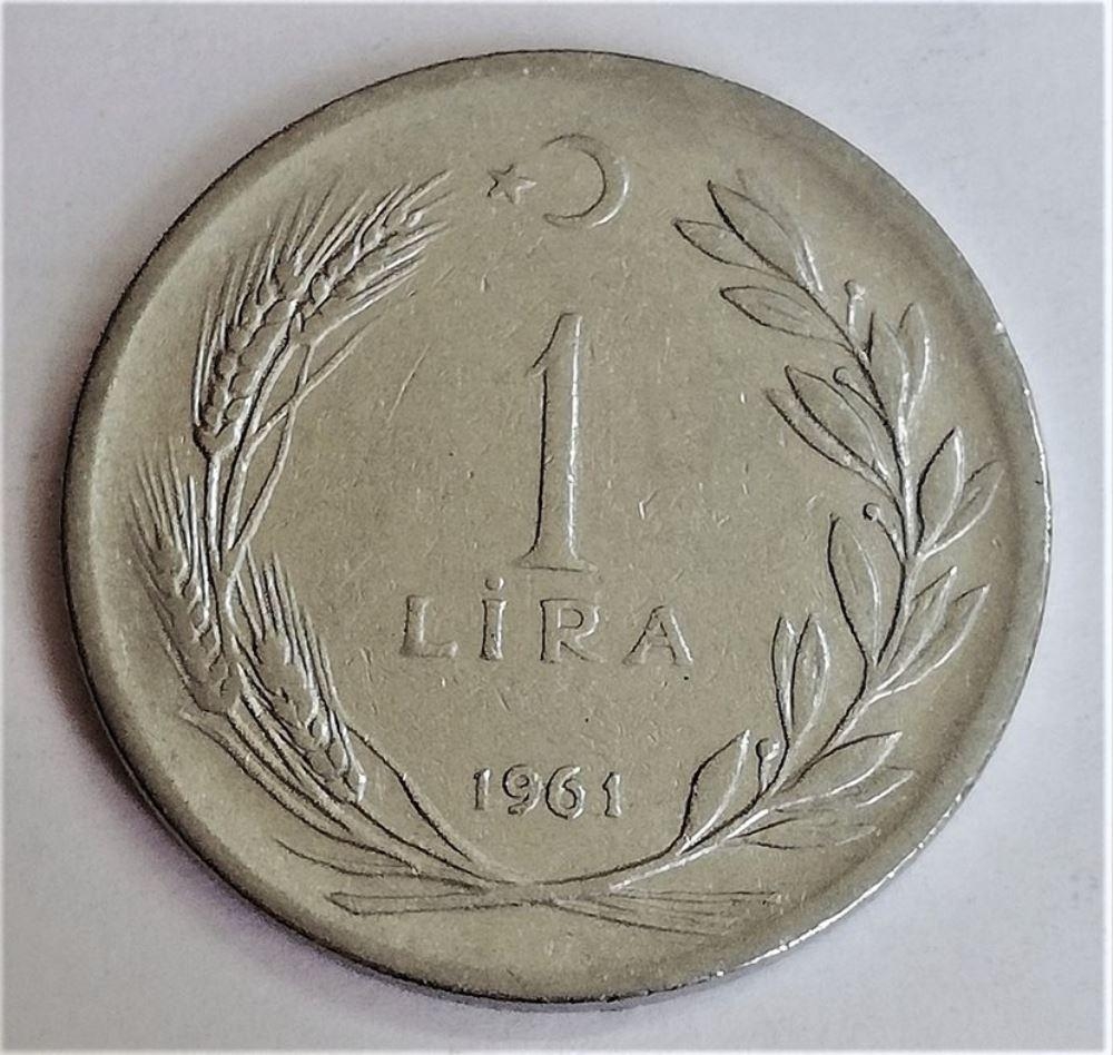 1 Lira 1961 Reverse