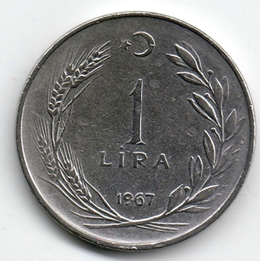 1 Lira 1967 Obverse